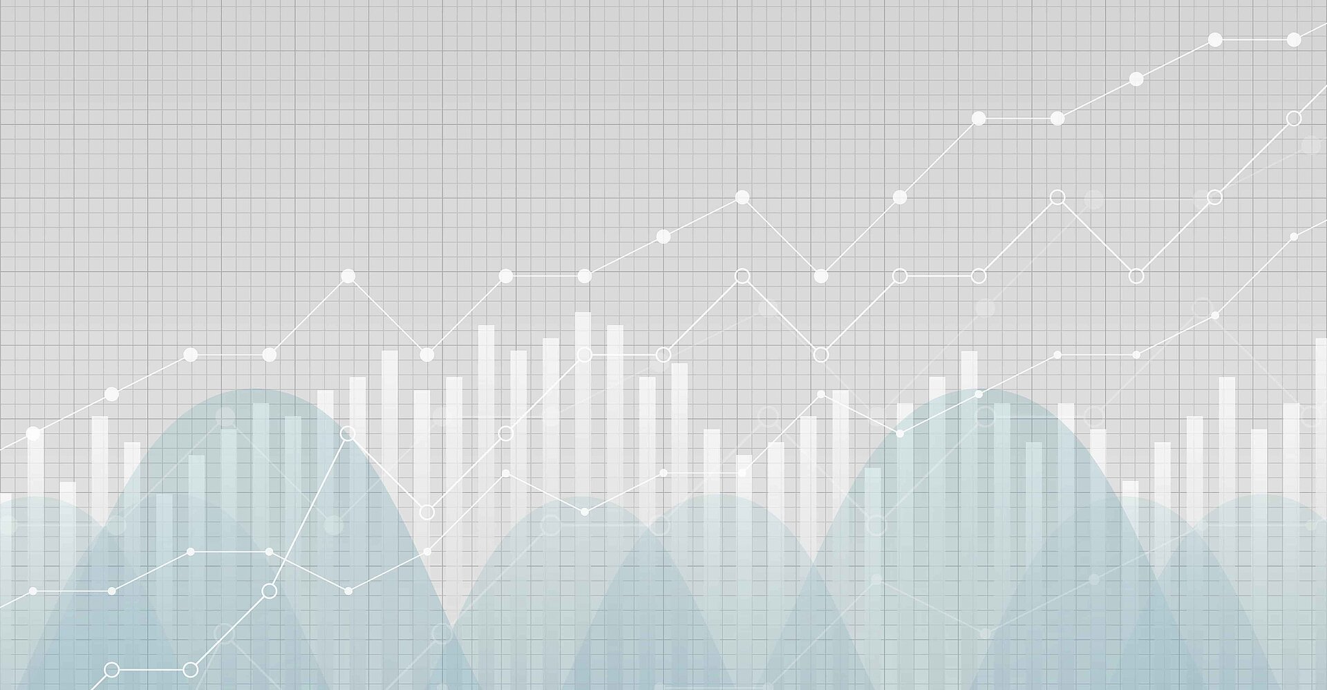 Ein Diagramm aus Linien und Balken.