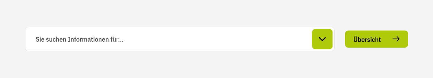 Screenshot eines Elementes der Startseite.